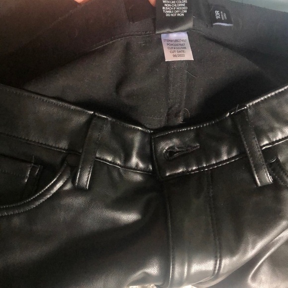 Torrid black faux leather trousers size 10 - Picture 12 of 16